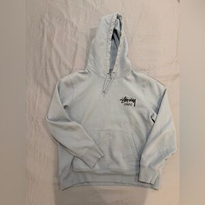 Stussy Hawaii Sweatshirt Pullover Hoodie Light Blue - Size S
